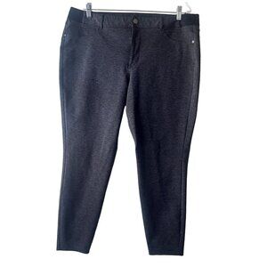 Simply Vera Vera Wang Women's Skinny Mid‎ Rise  Gray Stretch Pants Size 1X short